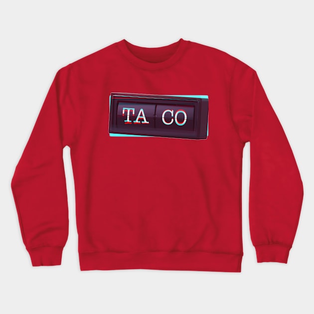 Chromatic Aberration Taco Clock Crewneck Sweatshirt by kippygo